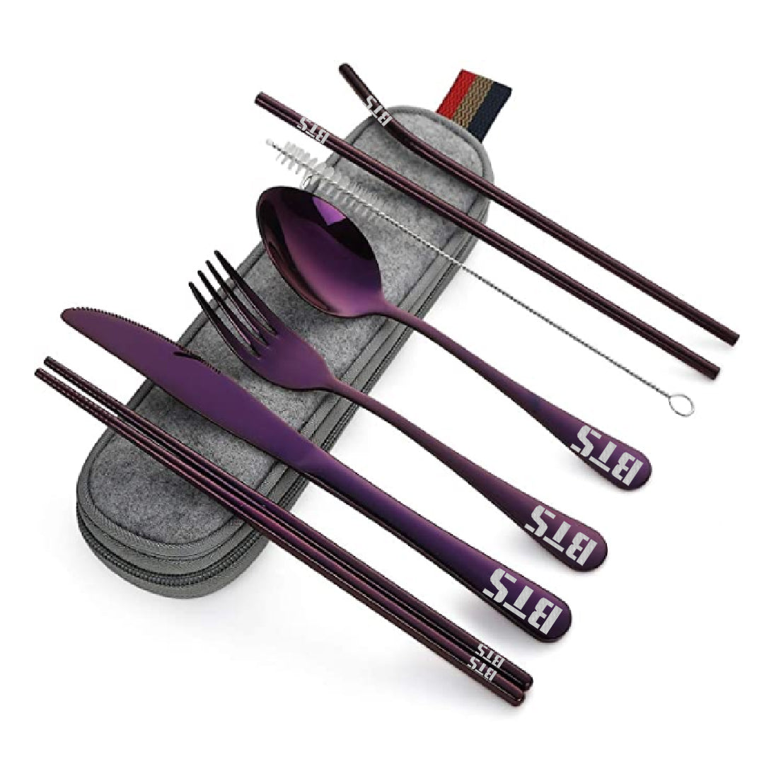 Army Purple Cutlery Set