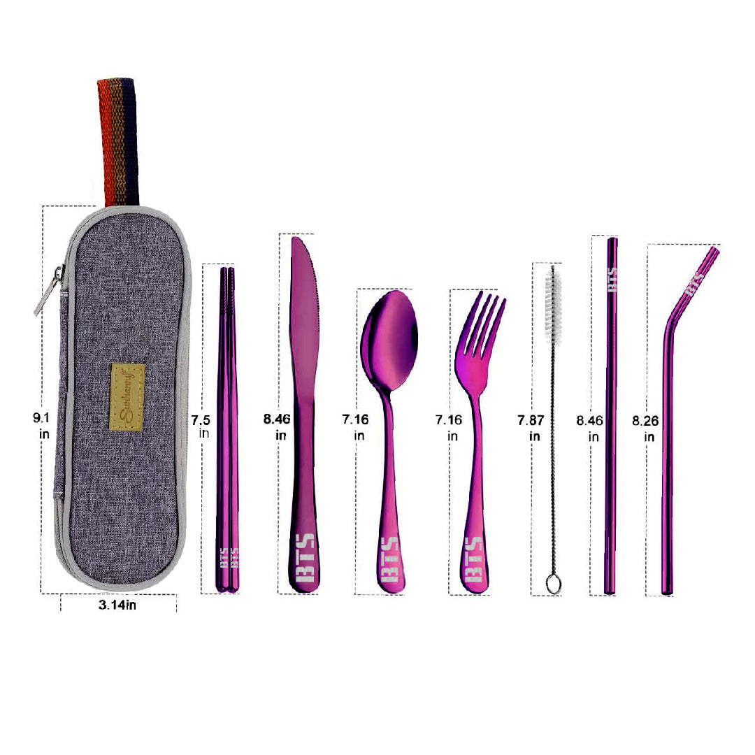 Army Purple Cutlery Set