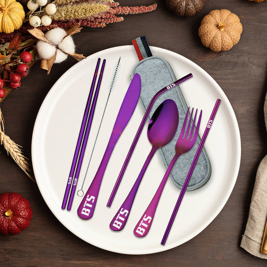Army Purple Cutlery Set